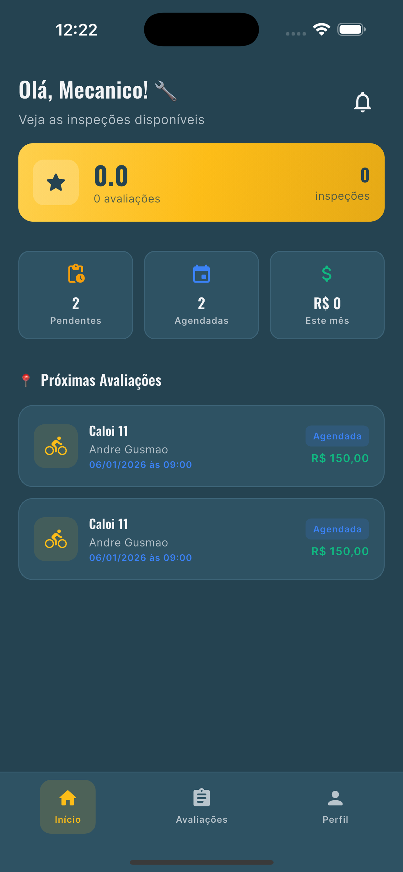 Pedalier App - Dashboard